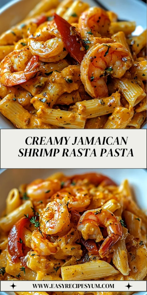 CREAMY JAMAICAN SHRIMP RASTA PASTA