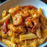 CREAMY JAMAICAN SHRIMP RASTA PASTA