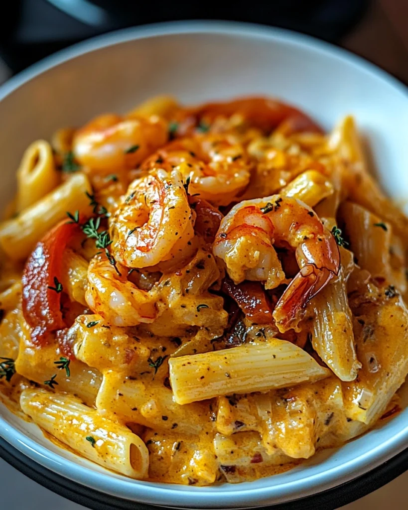 CREAMY JAMAICAN SHRIMP RASTA PASTA