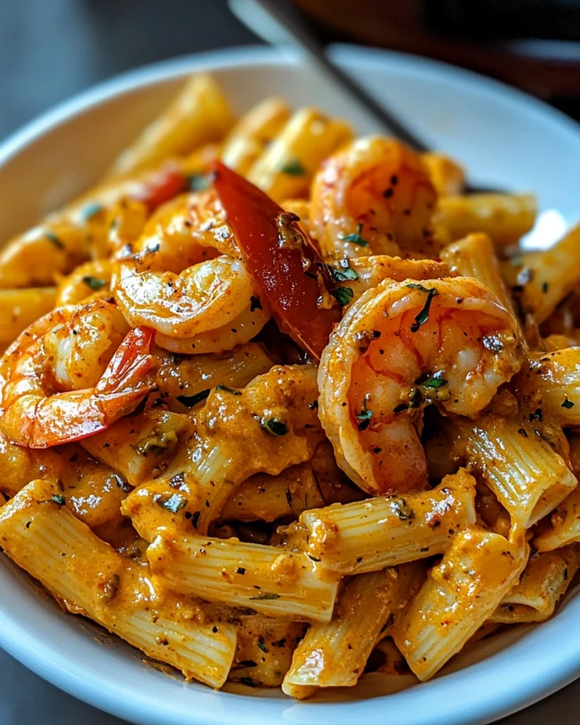 CREAMY JAMAICAN SHRIMP RASTA PASTA