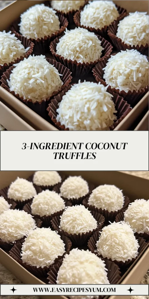 3-Ingredient Coconut Truffles