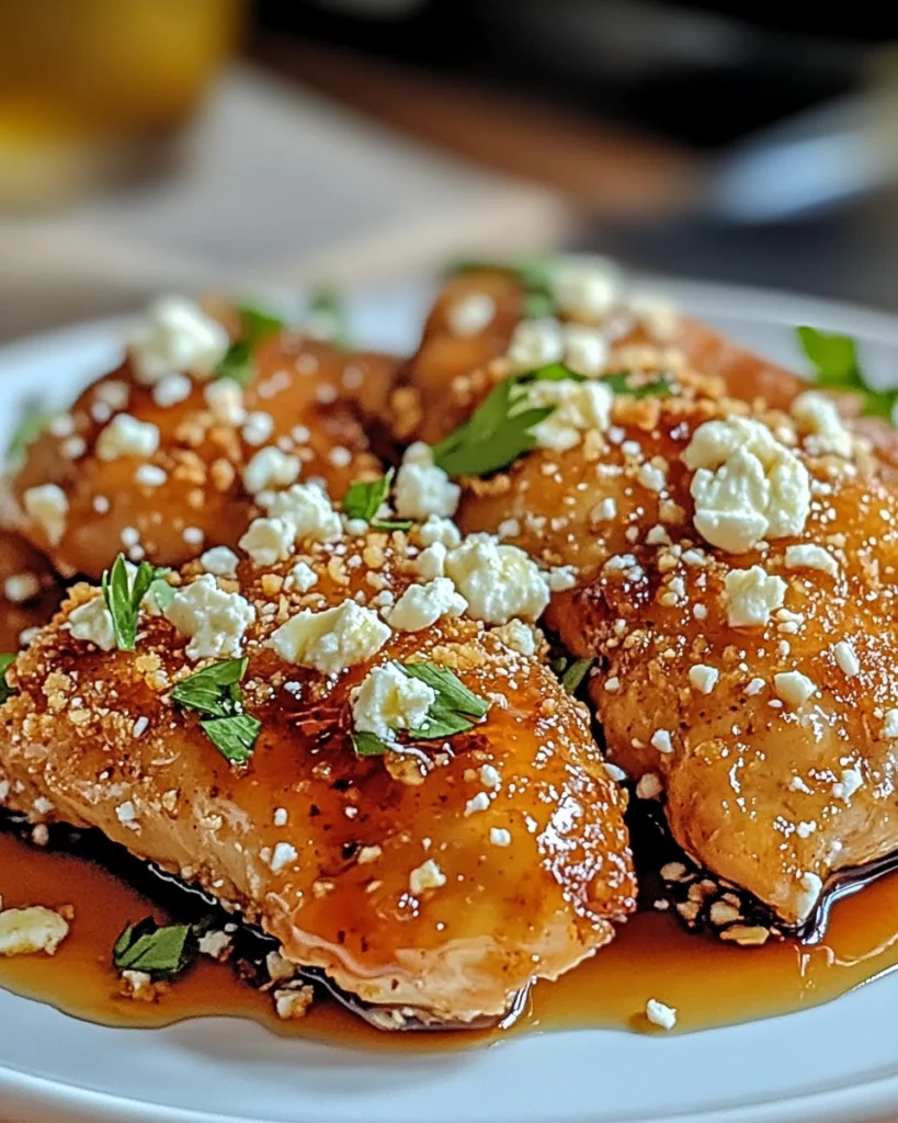 CRISPY HOT HONEY FETA CHICKEN