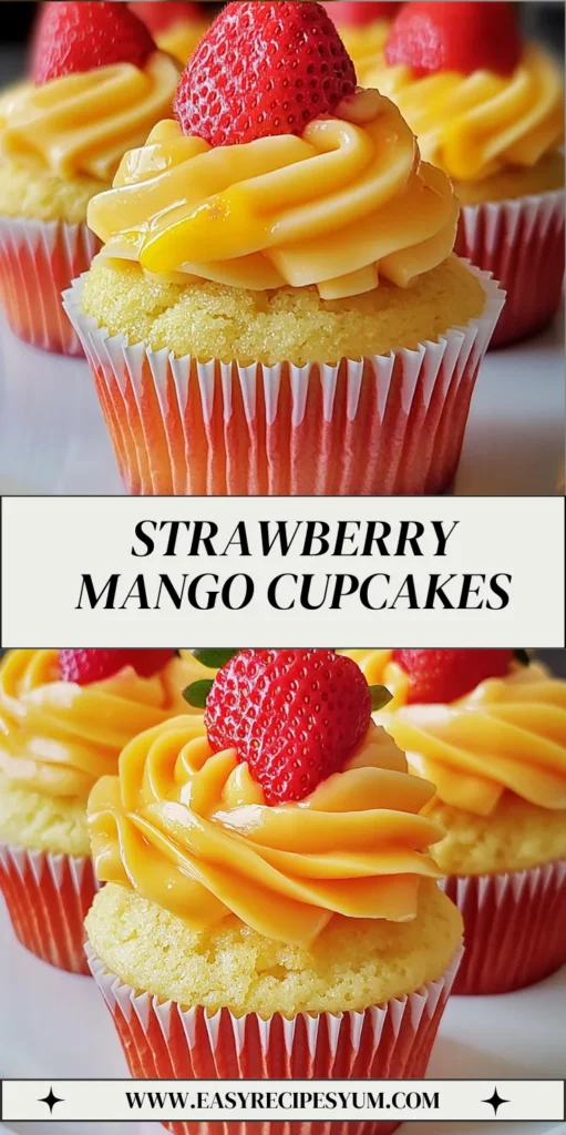 Strawberry Mango Cupcakes