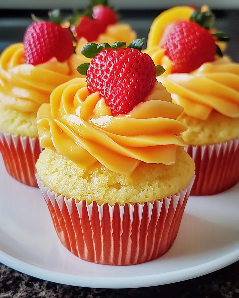 Strawberry Mango Cupcakes
