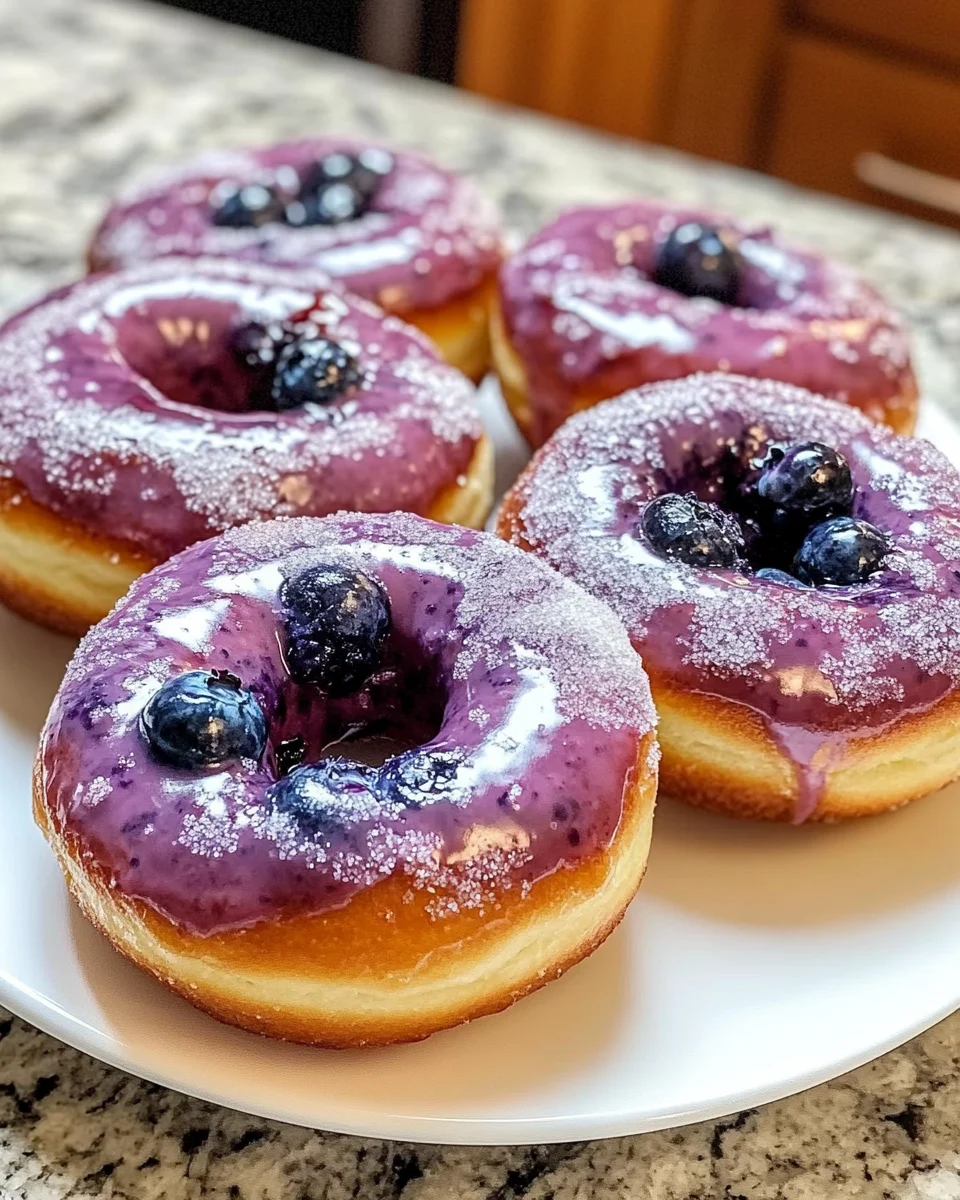 Baked Blueberry Donuts