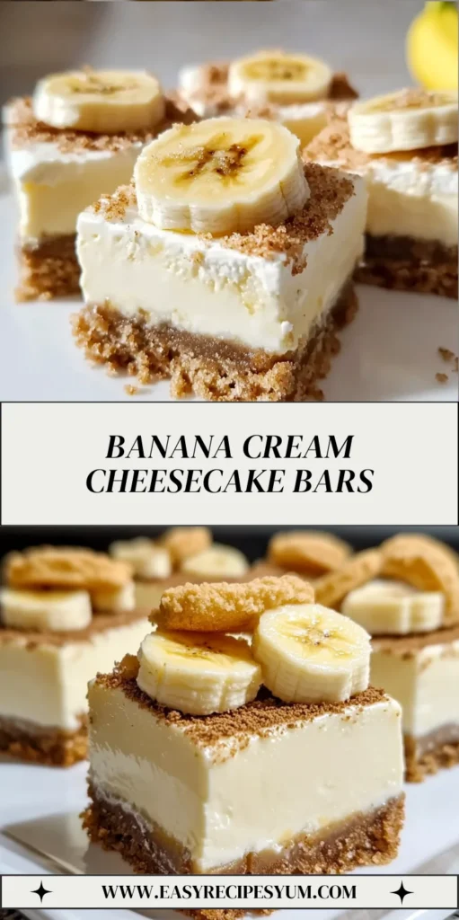 Banana Cream Cheesecake Bars