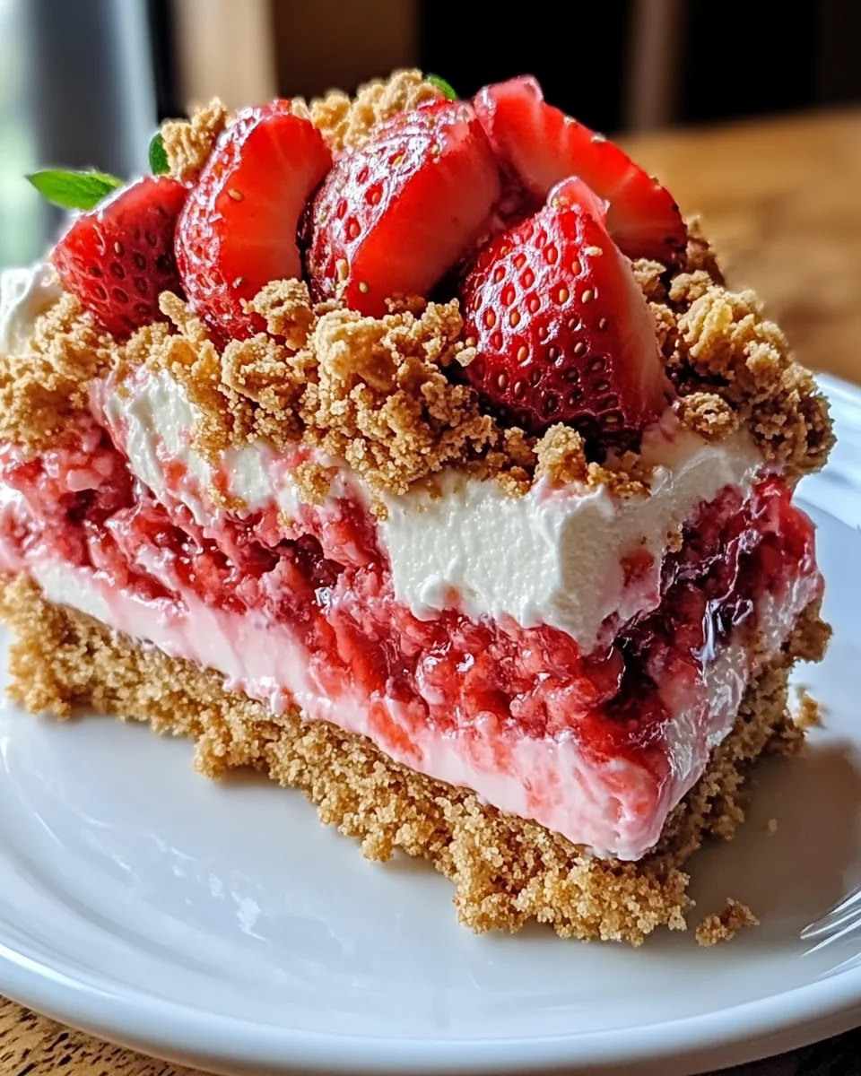 Berrylicious Strawberry Crunch Cake