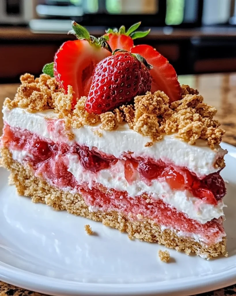 Berrylicious Strawberry Crunch Cake