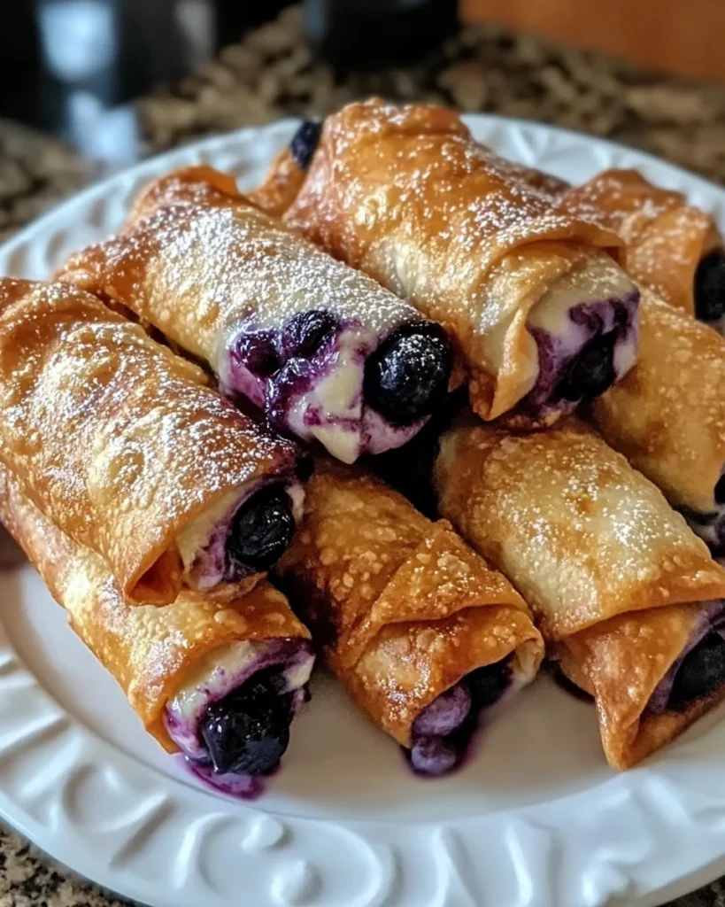 Blueberry Cream Cheese Egg Rolls