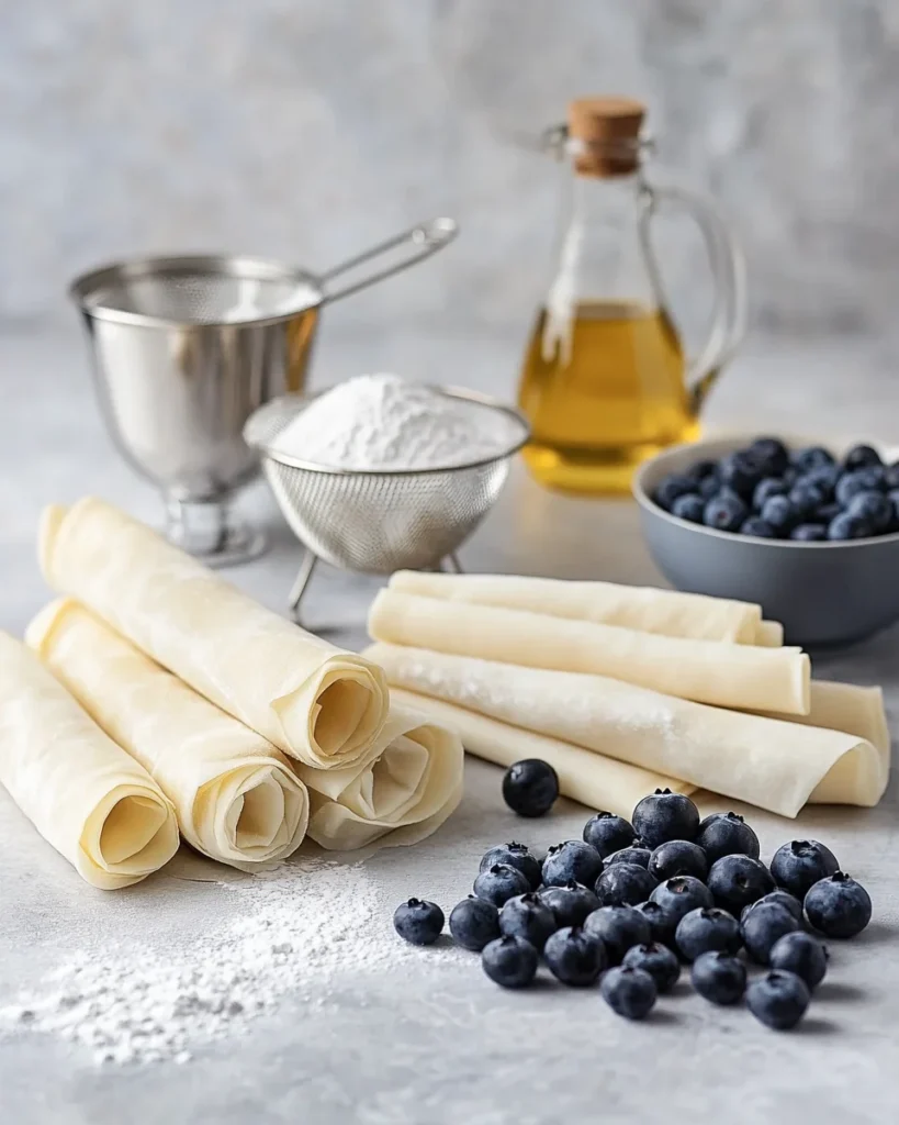 Blueberry Cream Cheese Egg Rolls
