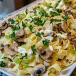 Caramelized Leek and Mushroom Gruyere Pasta