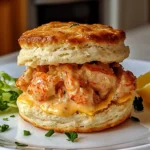 Cheddar Cheese Biscuit Lobster Sandwich
