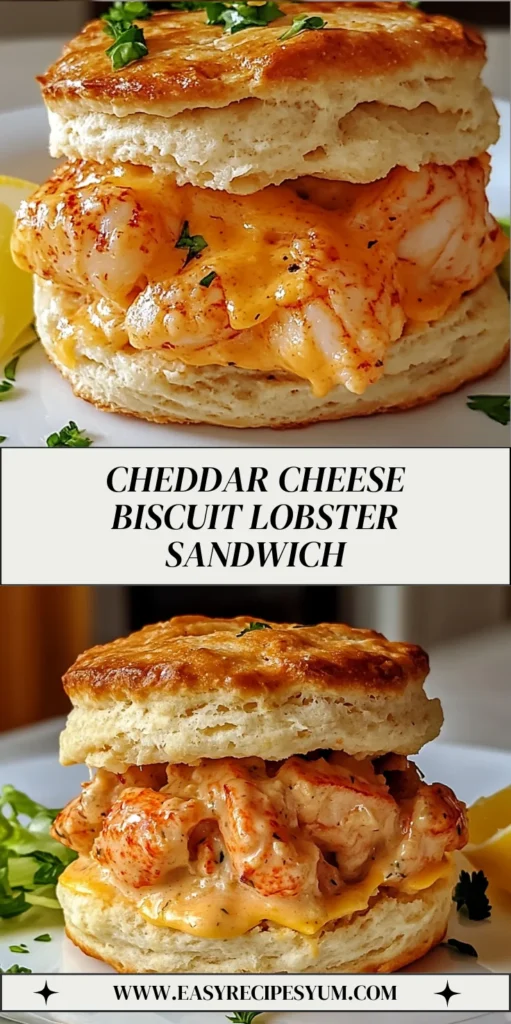 Cheddar Cheese Biscuit Lobster Sandwich