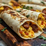 Cheesy Sausage and Egg Wraps