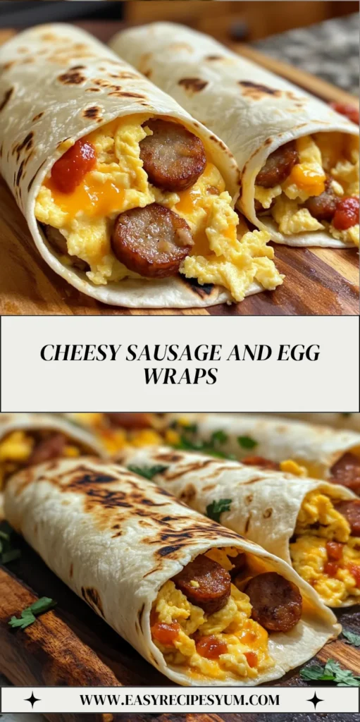 Cheesy Sausage and Egg Wraps