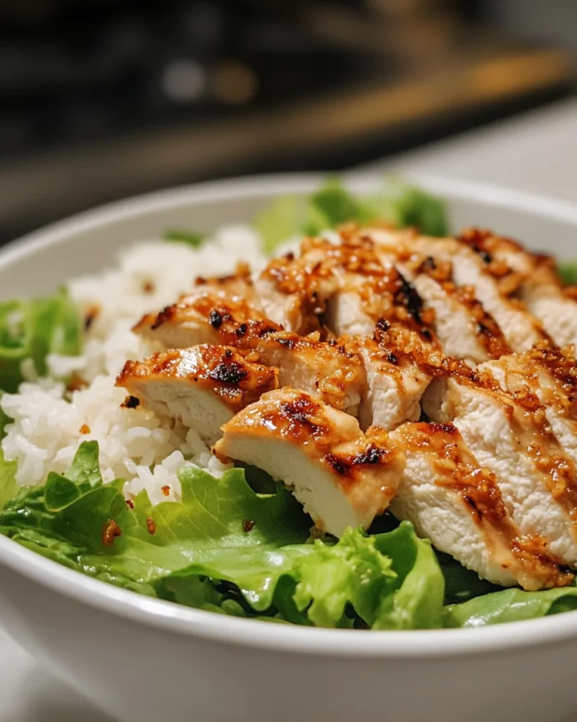 Chicken Caesar Crispy Rice Salad