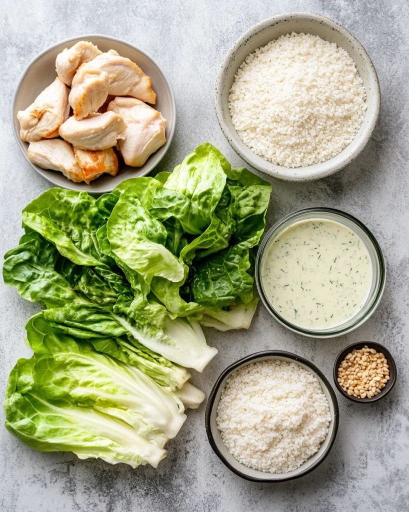 Chicken Caesar Crispy Rice Salad