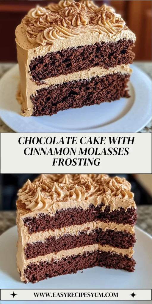 Chocolate Cake with Cinnamon Molasses Frosting
