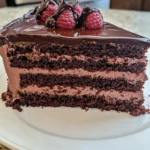 Chocolate Raspberry Truffle Cake