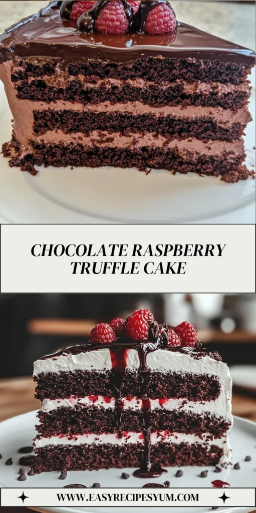 Chocolate Raspberry Truffle Cake