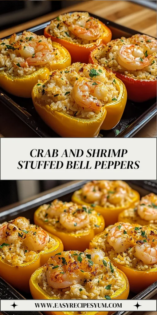 Crab and Shrimp Stuffed Bell Peppers