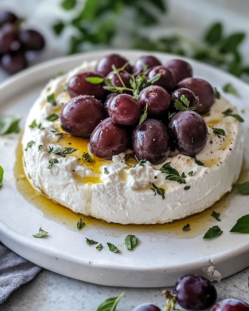 Creamy Dreamy Whipped Ricotta with Roasted Grapes