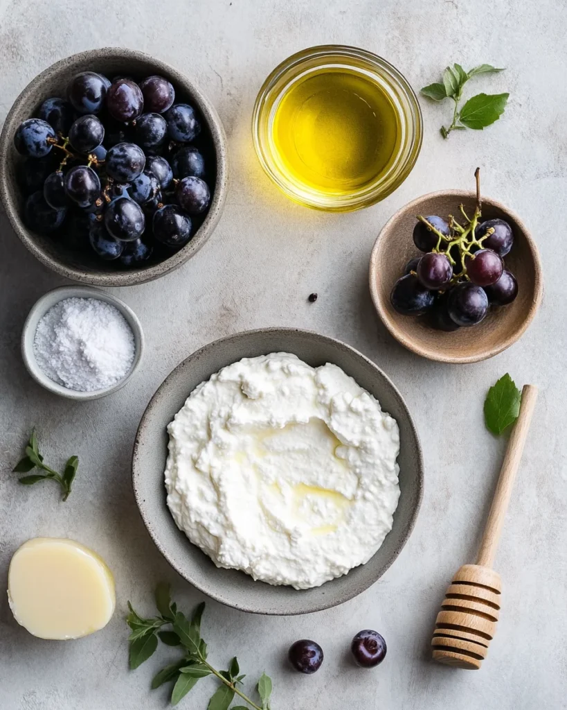 Creamy Dreamy Whipped Ricotta with Roasted Grapes