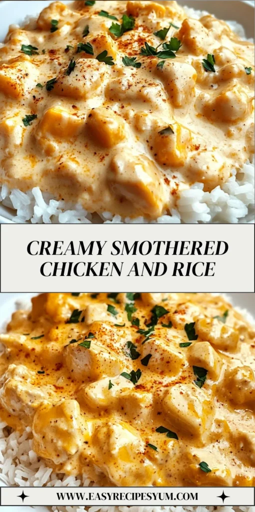 Creamy Smothered Chicken and Rice