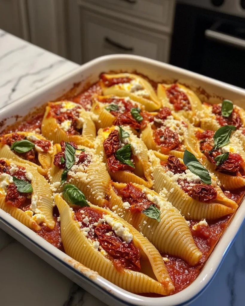 Creamy Sun-Dried Tomato and Ricotta Stuffed Shells