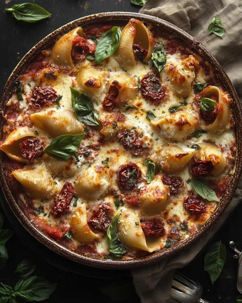 Creamy Sun-Dried Tomato and Ricotta Stuffed Shells