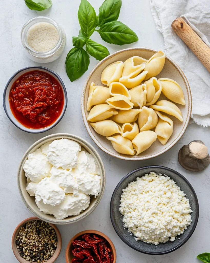 Creamy Sun-Dried Tomato and Ricotta Stuffed Shells