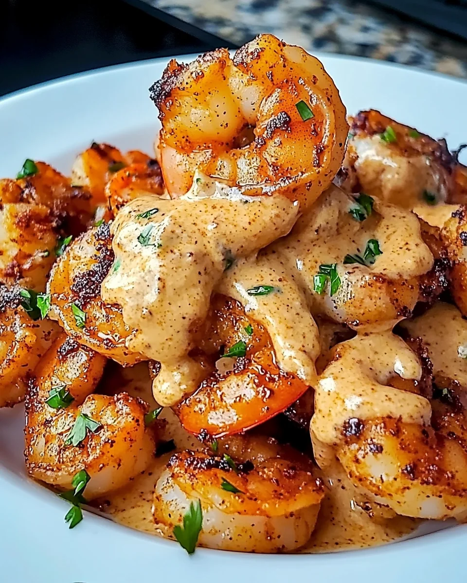 Crispy Cajun Shrimp with Creamy Sauce