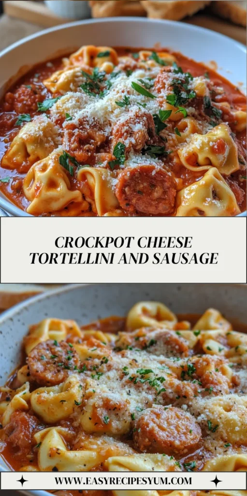 Crockpot Cheese Tortellini And Sausage