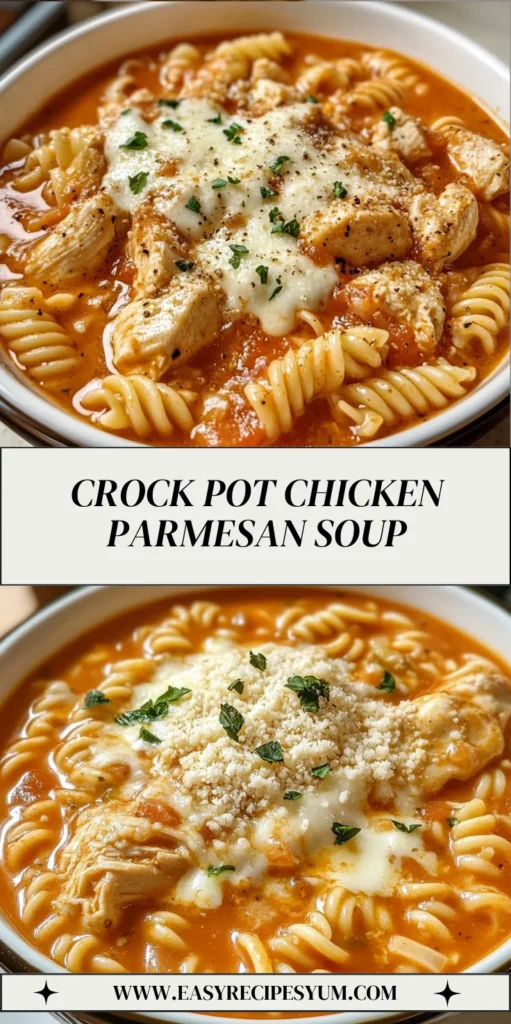 Crockpot Chicken Parmesan Soup