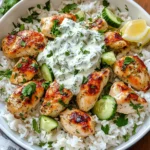 Dump-and-Bake Chicken Tzatziki with Rice