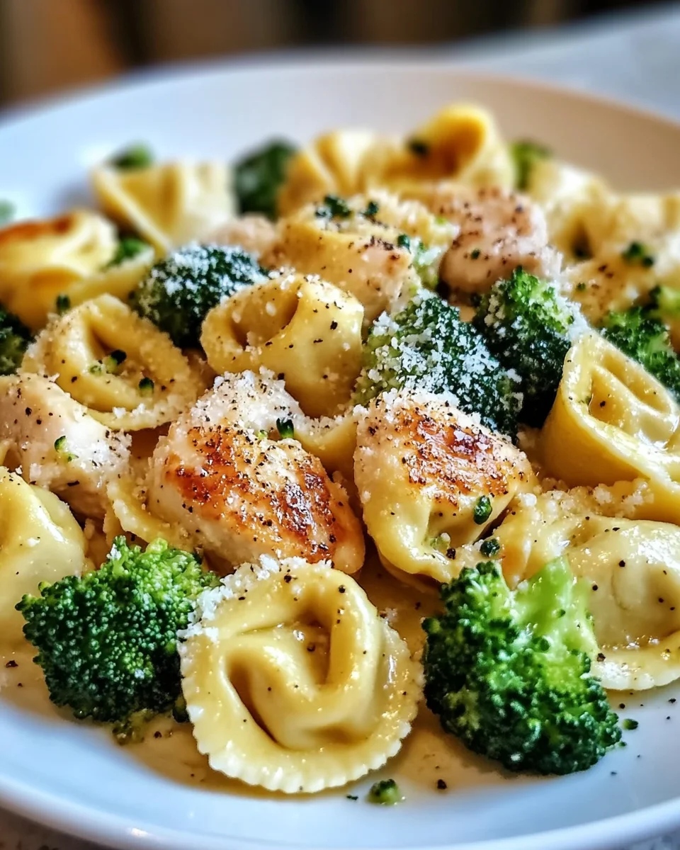 Garlic Parmesan Chicken Tortellini Skillet