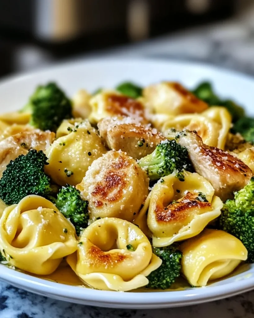Garlic Parmesan Chicken Tortellini Skillet