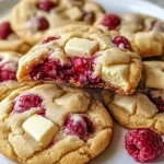 Gooey Raspberry White Chocolate Cookies