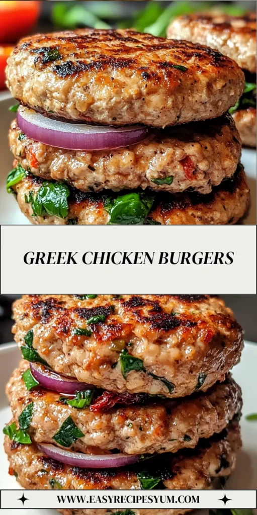 Greek Chicken Burgers