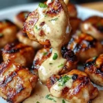 Grilled Chicken Bites with Creamy Garlic Sauce