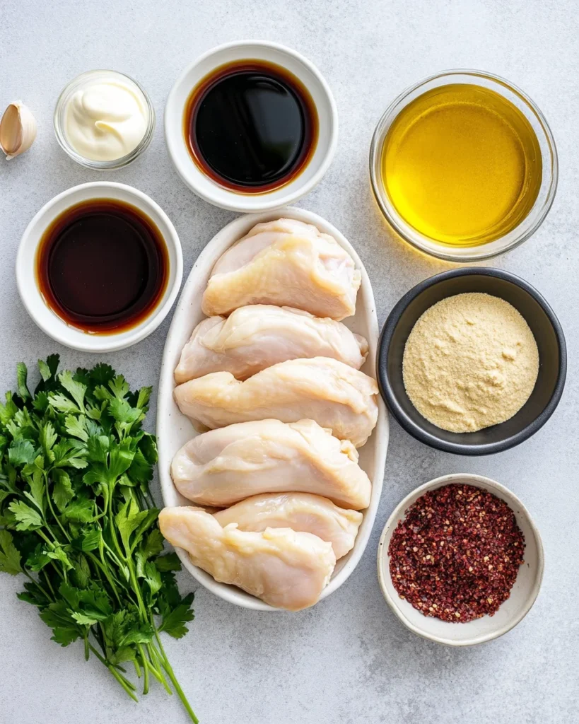 Grilled Chicken Bites with Creamy Garlic Sauce