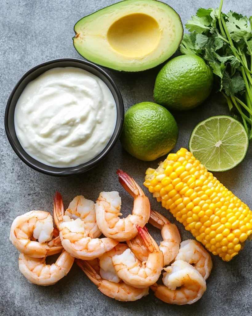 Grilled Shrimp Bowl with Avocado Corn Salsa and Creamy Sauce