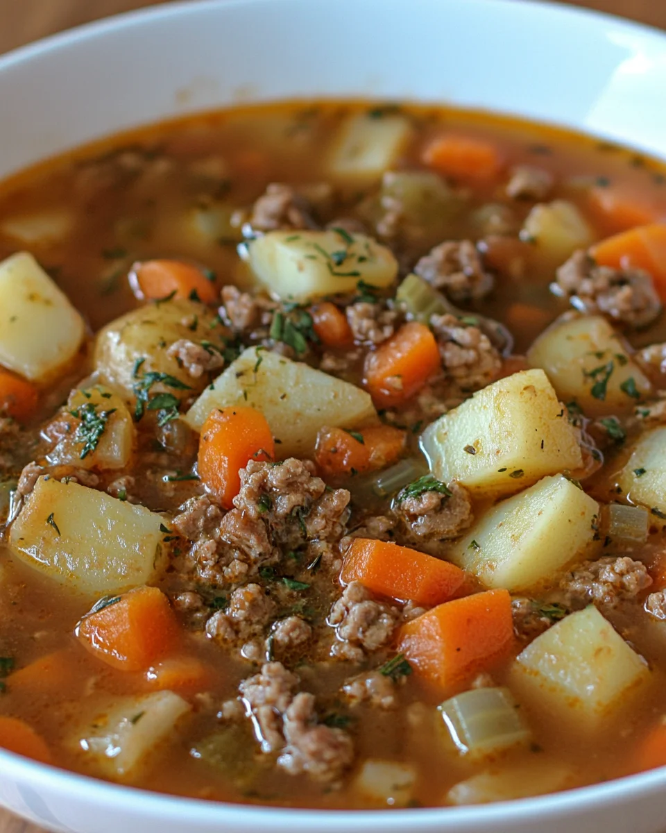 Ground Beef Vegetable Soup