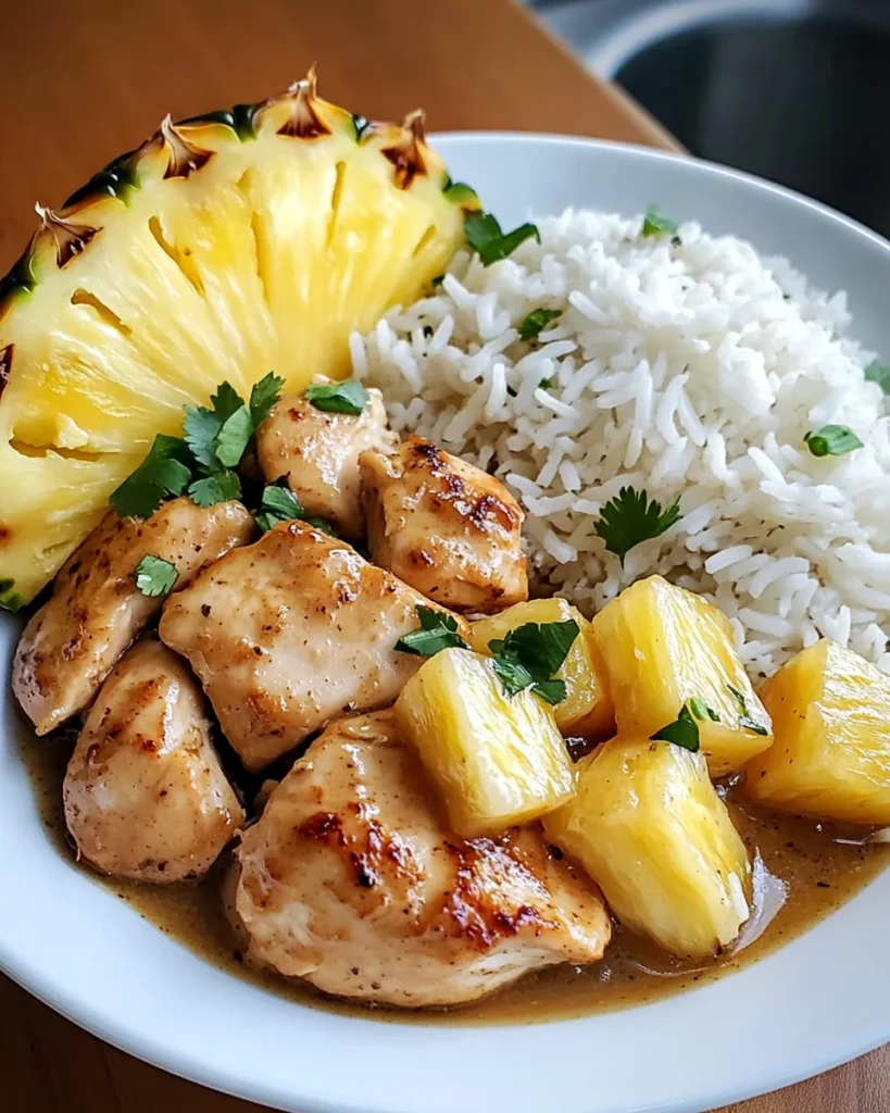 Hawaiian Chicken with Coconut Rice