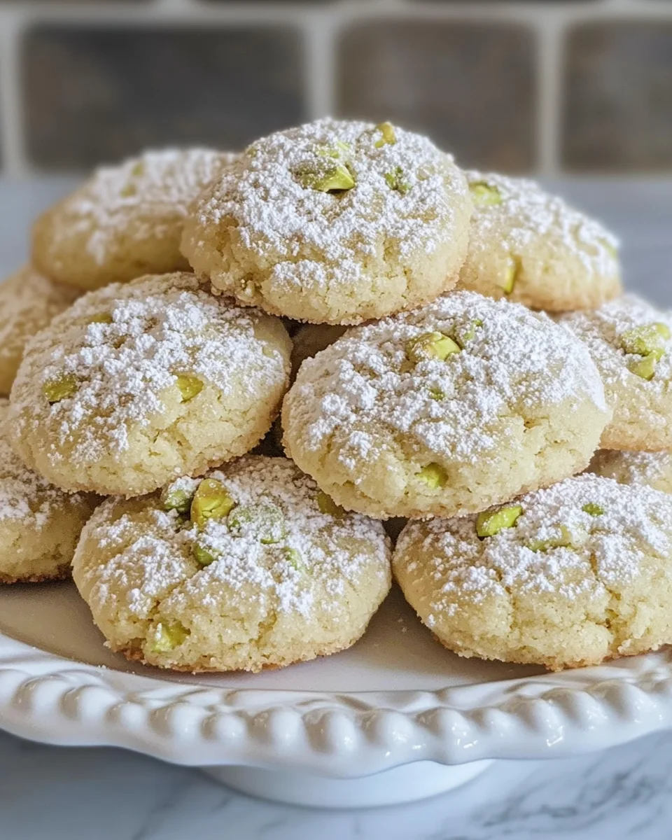 Homemade Pistachio Wedding Cookies