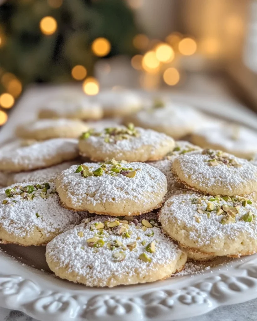 Homemade Pistachio Wedding Cookies