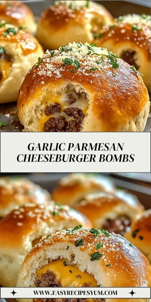 Irresistible Garlic Parmesan Cheeseburger Bombs