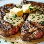 Juicy Steak with Creamy Garlic Sauce