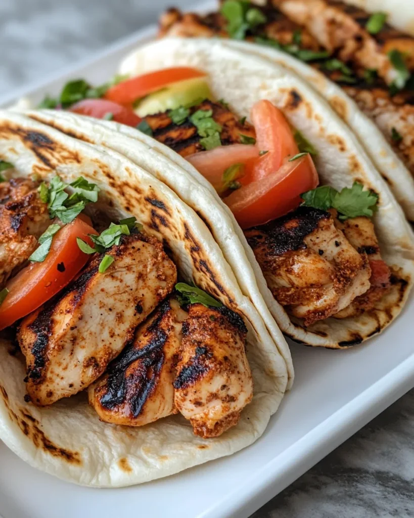Middle Eastern Chicken Wraps