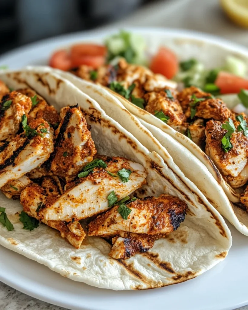 Middle Eastern Chicken Wraps